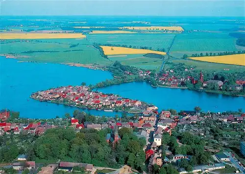 AK / Ansichtskarte 73903881 Malchow Altstadt Insel im Fleesensee Fliegeraufnahme