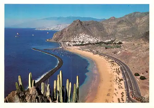 AK / Ansichtskarte 73904343 Playa_de_Las_Teresitas_Tenerife_Islas_Canarias_ES Las Teresitas Beach Fliegeraufnahme