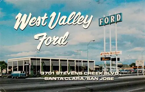 AK / Ansichtskarte 73904579 San_Jose_California West Valley Ford