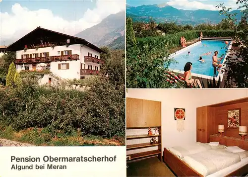 AK / Ansichtskarte 73904891 Algund_Merano_Suedtirol_IT Pension Obermaratscherhof Pool Zimmer