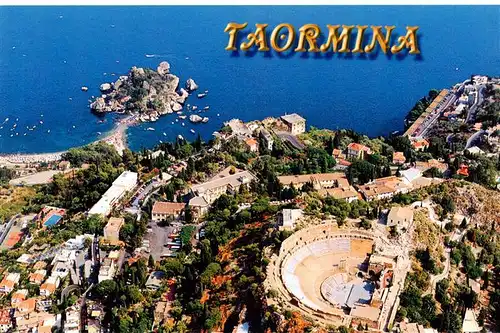 AK / Ansichtskarte 73905167 Taormina_Sicilia_IT Fliegeraufnahme