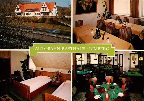 AK / Ansichtskarte 73905359 Rimberg_Bad_Hersfeld Autobahn Rasthaus Rimberg Gastraeume Zimmer