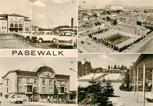 AK / Ansichtskarte 73907639 Pasewalk_Mecklenburg_Vorpommern Bahnhof Ernst-Thaelmann-Platz Hotel an der Uecker Lindenbad Kulturtrakt