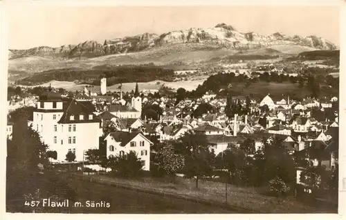 AK / Ansichtskarte  Flawil_SG Panorama mit Saentis