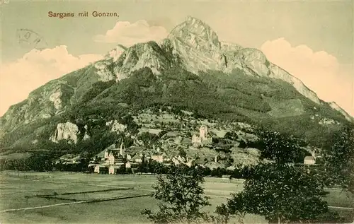 AK / Ansichtskarte  Sargans_SG mit Gonzen