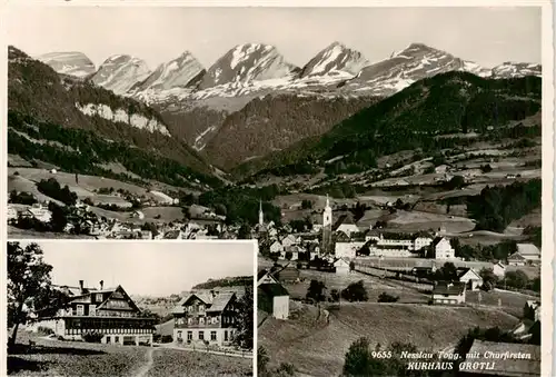 AK / Ansichtskarte  Nesslau_SG Panorama mit Churfirsten Kurhaus Gruetli Feldpost