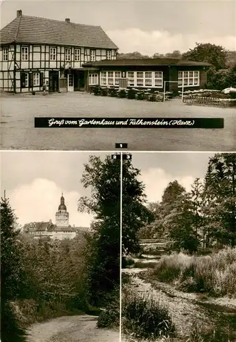 AK / Ansichtskarte 73908974 Falkenstein_Harz HOG Gartenhaus Burg Falkenstein Selkemuehle