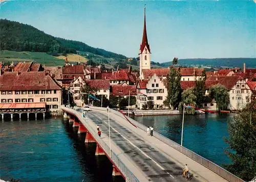 AK / Ansichtskarte  Stein_Rhein_SH Hotel Rheinfels Rheinbruecke