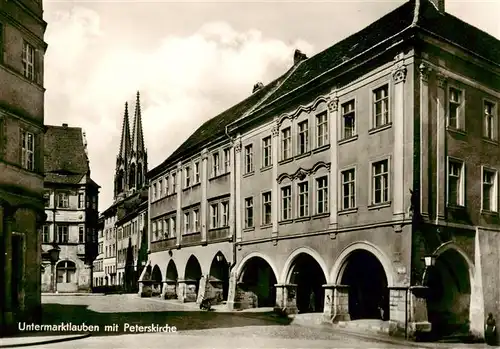 AK / Ansichtskarte 73911188 Goerlitz__Sachsen Untermarkt Lauben mit Peterskirche