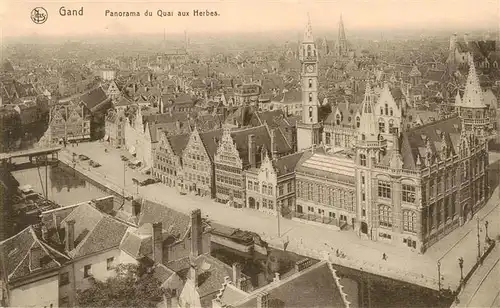 AK / Ansichtskarte 73911228 Gand_Belgien Panorama du Quai aux Herbes