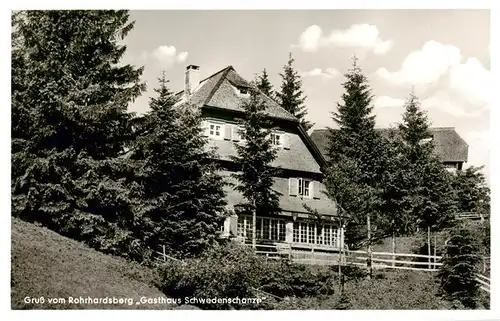 AK / Ansichtskarte 73911691 Rohrhardsberg_Schonach Gasthaus zur Schwedenschanze