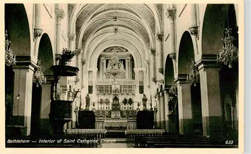 AK / Ansichtskarte 73913822 Bethlehem__Yerushalayim_Israel Interior of Saint Catherine Church