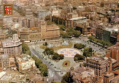 AK / Ansichtskarte 73914534 Barcelona_Cataluna Plaza Cataluna Vista aerea