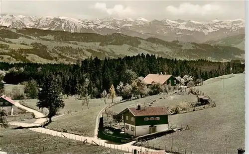 AK / Ansichtskarte 73915764 Scheidegg_Allgaeu_Bayern Am Blasenberg mit Blick zum Bregenzer Wald