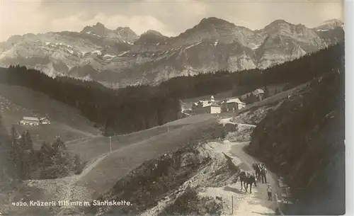 AK / Ansichtskarte  Kraezerli_1115m_Saentis_AR Panorama