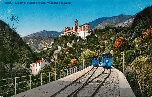 AK / Ansichtskarte  Locarno_Lago_Maggiore_TI Funicolare alta Madonna del Sasso