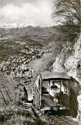 AK / Ansichtskarte  Lugano_Lago_di_Lugano_TI Funicolare Monte San Salvatore