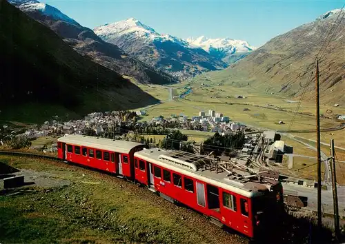 AK / Ansichtskarte  Andermatt_UR mit Furka Oberalp Bahn