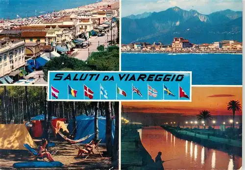 AK / Ansichtskarte 73918439 Viareggio_Toscana_IT Promenade Strandpartien Camping