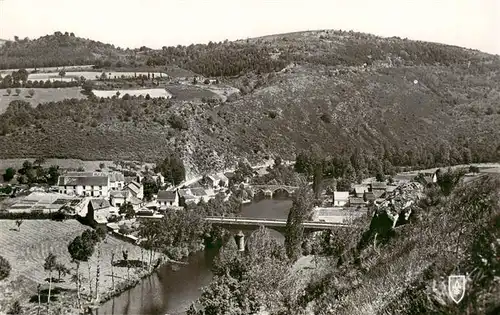 AK / Ansichtskarte  Sioule Les Deux Ponts de Menat Vue aerienne