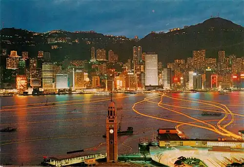 AK / Ansichtskarte 73919246 Hong_Kong Night Scene