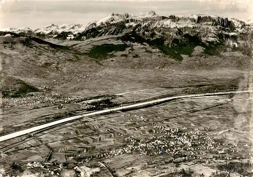 AK / Ansichtskarte 73919789 Gaflei Blick nach Schaan Buchs Saentis Altmann und Kreuzberge Fliegeraufnahme