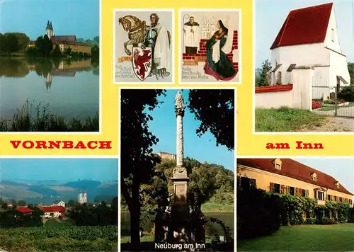 AK / Ansichtskarte 73920250 Vornbach_Neuhaus_Inn_Bayern Klosterkirche Panorama Neuburg Denkmal Kapelle