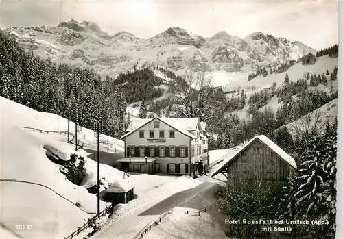 AK / Ansichtskarte  Urnaesch_AR Hotel Rossfall mit Saentis