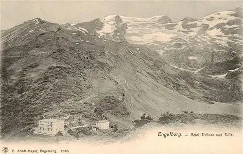 AK / Ansichtskarte  Engelberg__OW Blick auf Hotel Truebsee und Titlis