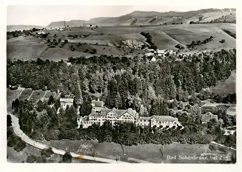 AK / Ansichtskarte Bad_Schoenbrunn_Menzingen_ZG Fliegeraufnahme 