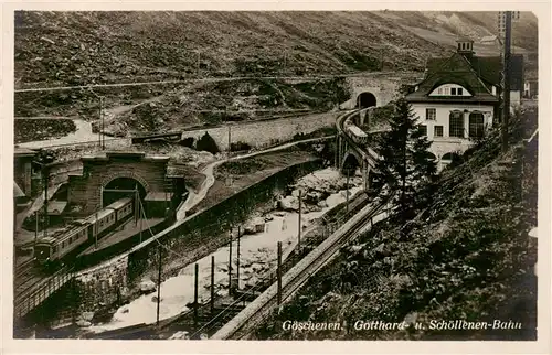 AK / Ansichtskarte  Goeschenen_Goeschenen_UR Gotthard und Schoellenen Bahn