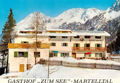 AK / Ansichtskarte 73921687 Martelltal_Bolzano_IT Gasthof zum See