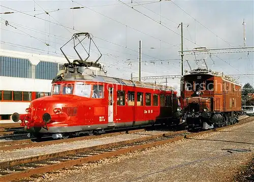 AK / Ansichtskarte 73922163 Eisenbahn_Railway_Chemin_de_Fer Oensingen BalsthalBahn OeBB RBe 2/4 202 Roter Pfeil SBB 1007