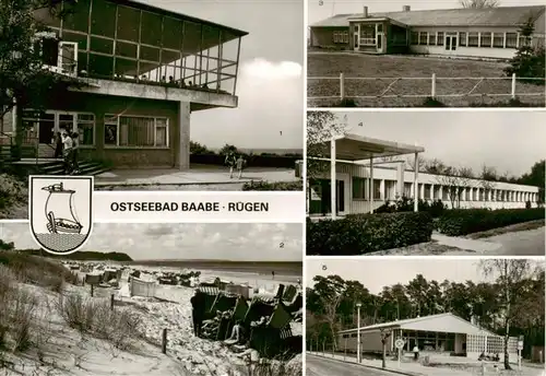 AK / Ansichtskarte 73922651 Baabe_Ostseebad_Ruegen HOG Inselparadies Strand HOG Am See Erholungsheim Haus Granitz Kaufhalle