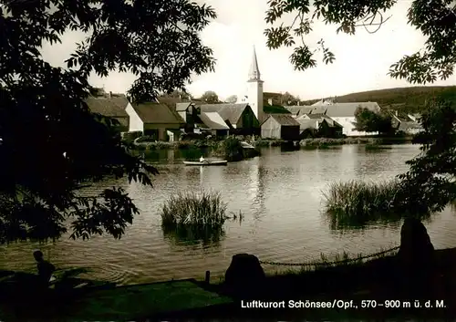 AK / Ansichtskarte 73922927 Schoensee_Oberpfalz Panorama Kirche