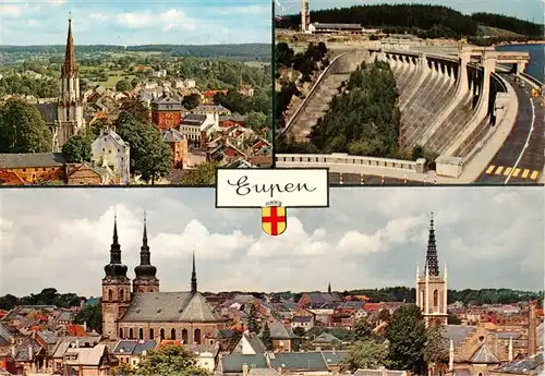 AK / Ansichtskarte 73923690 Eupen Panorama Fliegeraufnahme Kirchen