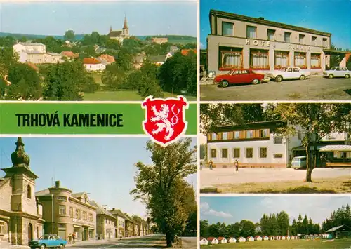 AK / Ansichtskarte 73925038 Trhova_Kamenice_CZ Panorama Hotel Jednoty slave Chata Elektroproga Hlinska u rybnika Dlouhy Pionyrskya rekreacni tabor Chrudika