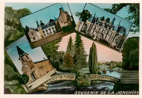 AK / Ansichtskarte  La_Jonchere_-Saint-Maurice_87_Haute-Vienne Eglise Le Chateau des Egaux Valmath Facade Sud