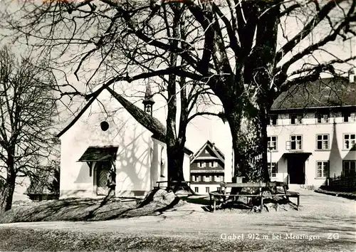 AK / Ansichtskarte  Menzingen__ZG Gasthaus Pension Gubel Kapelle