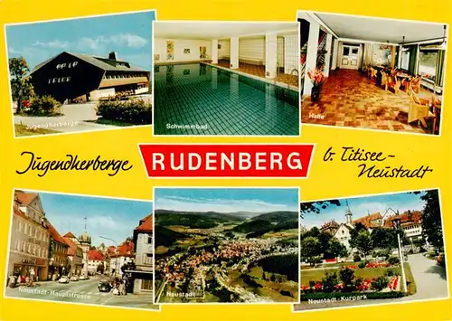 AK / Ansichtskarte 73931338 Titisee-Neustadt Jurgendherberge Rudenberg Schwimmbad Halle Neustaedter Hauptstrasse Ortsansicht Kurpark