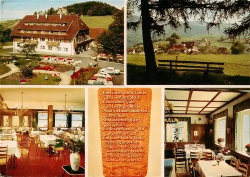 AK / Ansichtskarte 73932793 Langackern_Horben Hotel Gasthof zum Engel Gastraeume Panorama