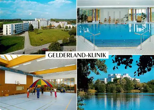 AK / Ansichtskarte 73933864 Gelderland Fliegeraufnahme Gelderlandklinik Hallenbad Sporthalle Seepanorama