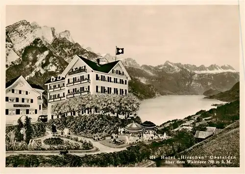 AK / Ansichtskarte  Obstalden Hotel Hirschen mit Walensee