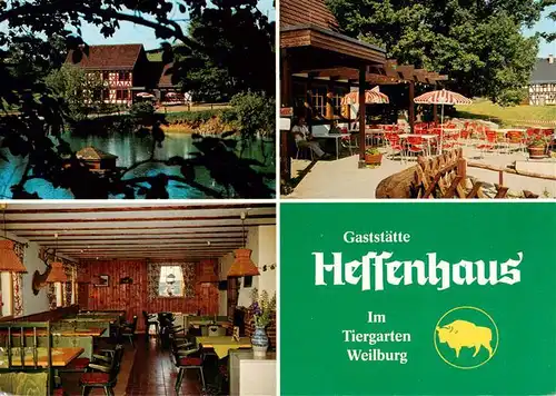 AK / Ansichtskarte 73936076 Weilburg Gaststaette Hessenhaus Terrasse Gastraum