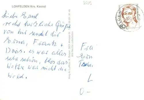 AK / Ansichtskarte 73936683 Lohfelden Rathaus Ortsansichten