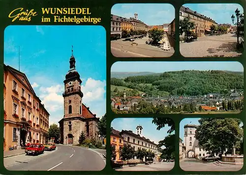 AK / Ansichtskarte 73936809 Wunsiedel Kirche Ortspartien Stadttor Brunnen Panorama