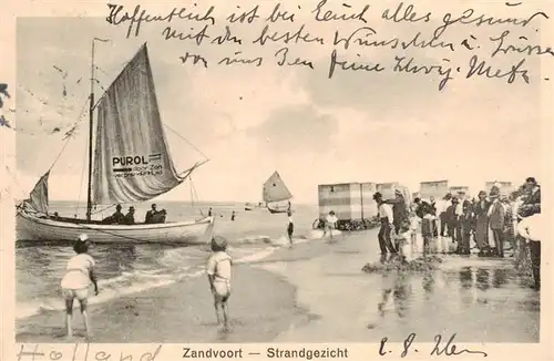 AK / Ansichtskarte 73937033 Zandvoort-aan-Zee_Noord_Holland_NL Strandgezicht