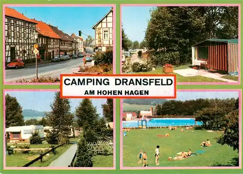 AK / Ansichtskarte 73937505 Dransfeld Campingplatz Am Hohen Hagen Schwimmbad