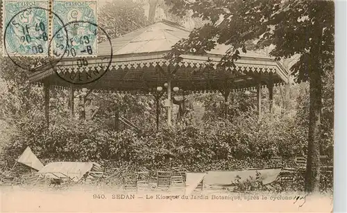 AK / Ansichtskarte  Sedan_08_Ardennes Le Kiosque du Jardin Botanique apres le cyclone 