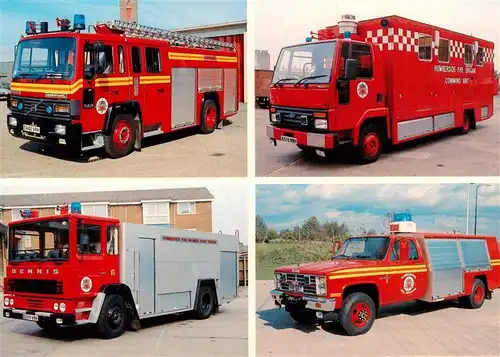 AK / Ansichtskarte 73938495 Feuerwehr_Fire-Brigade_Pompiers_Bomberos Volvo FL614 Ford Cargo 